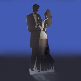 9 ft. 4 in. x 39 in. Slow Dancing Couple Silhouette Kit