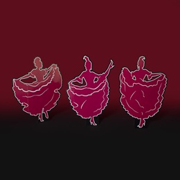 Crimson Can-can Dancers Lifesize Cutouts Kit (set of 3)