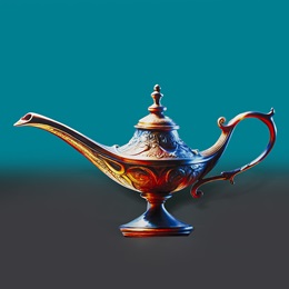 45 in. x 6 ft. 6 in. Three Wishes Genie Lamp Kit