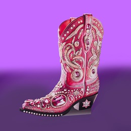 47 in. x 39 in. Bedazzled Cowgirl Boot Cutout Kit