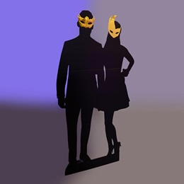 5 ft. 11 in. Masked 'Til Midnight Couple Silhouette Kit