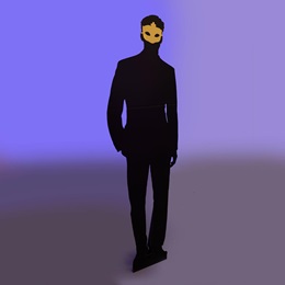 5 ft. 11 in. Masked Man of Mystery Silhouette Kit