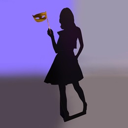 5 ft. 11 in. Mysterious Unmasked Maiden Silhouette Kit