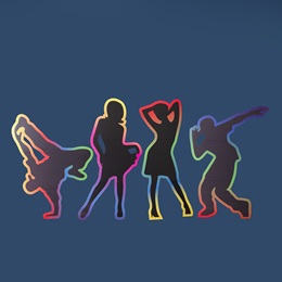 1980s Dancers Silhouettes Kit (set of 4)