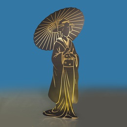 6 ft. 3 in. Classical Geisha Performer Lifesize Stand up Kit