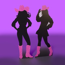 5 ft. 11 in. Glittery Cowgirls Silhouettes Kit (set of 2)