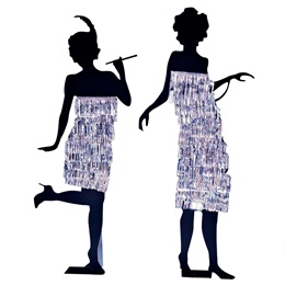 Silver Shimmer Flapper Girls Kit (set of 2)