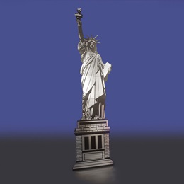 14 ft. 1 in. x 46 in. Silver Statue of Liberty Landmark Kit
