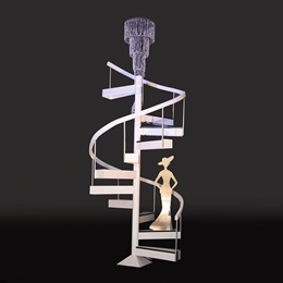 Ebony and Ivory Staircase With Hat Lady Kit