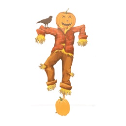 Friendly Face of Fall Pumpkin Scarecrow Kit