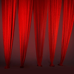 48 in. x 30 ft. Fancy Fabric Drapes Kit (set of 5)