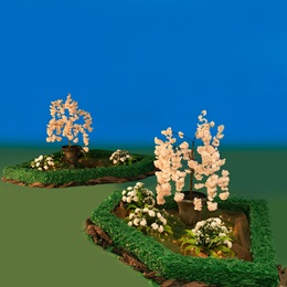 White Blossom Garden Display Kit (set of 2)