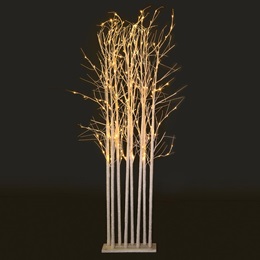 Large White Glitter Tree Cluster Kit