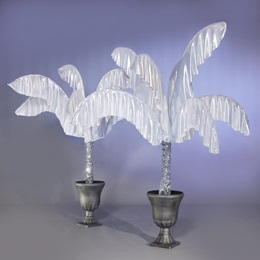 6 ft. 5 in. x 5 ft. 11 in. Opulent Silver Planters Kit (set of 2)