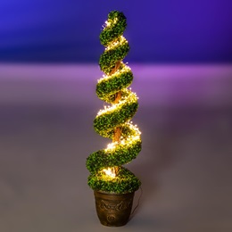Spiral Topiary With Warm Lights Kit