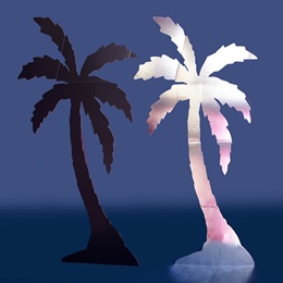 Silver/Black Reversible Palm Trees Kit (set of 2)