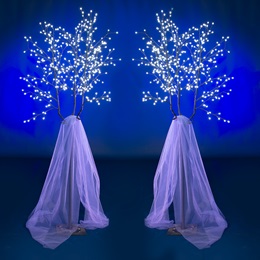 8 ft. x 40 in. Lovely in Lavender Trees With Tulle Kit (set of 2)