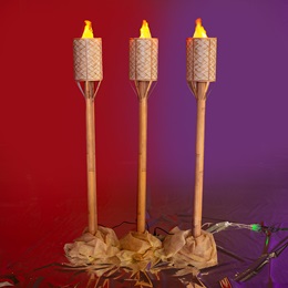 Island Flame Tiki Torches Kit (set of 3)