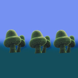Enchanted Toadstool Topiary Cutouts Kit (set of 3)
