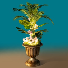 5 ft. x 36 in. Starlit Palm Planter Kit