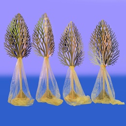 Gold Glimmer and Glitz Trees Kit (set of 4)