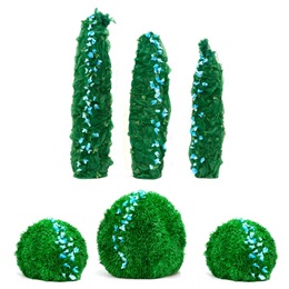 Lush Green Foliage Trees & Bushes Kit