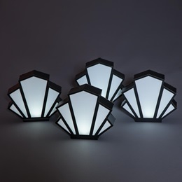 Art Deco Fan Centerpieces Kit (set of 4)
