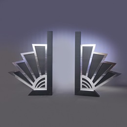 Debonair Deco-edged Fans Kit (set of 2)