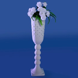 Frosted Roses Tall Vase Kit