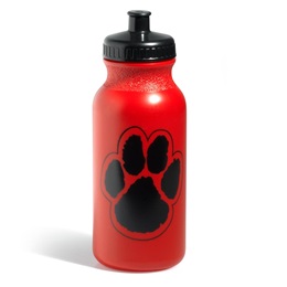 Paw 18 oz. Water Bottle – Red/Black