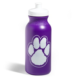Paw 18 oz. Water Bottle – Purple/White