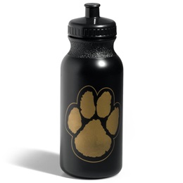 Paw Water Bottle – Black/Gold