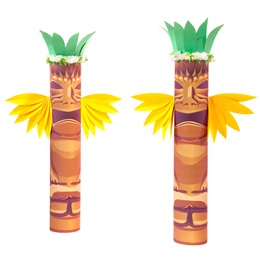 Tropical Mystique Tikis Kit - Set of 2