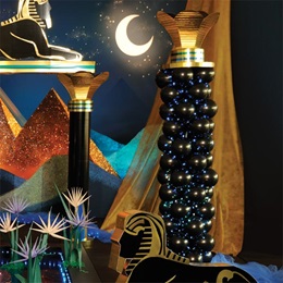 Corrugated Golden Palm Fan Columns Kit