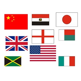 Foreign Destination Flags Kit (set of 10)