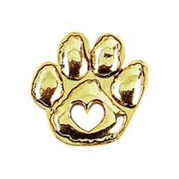 Paw Award Pin – Gold-tone Heart