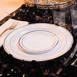 Silver Ring Dessert Plates