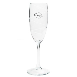 12 oz. Etched Swirl Flute With Prom Design