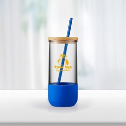 Custom 20 oz. Plastic Tube Tumbler With Silicone Grip
