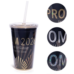 Fancy Golden Fans 16 oz. Custom Super Sparkling Tumbler