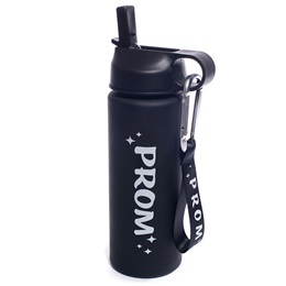 24 oz. Prom Water Bottle With Carabiner Strap