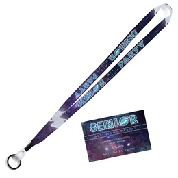 Senior All Night Party - Purple Galaxy Ticket and Lanyard Set