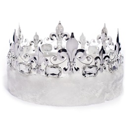 Fleur-de-Lis Crown With White Fur Trim