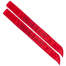Red and Black 72 in. Satin Prom Court Sash Set (set of 2)