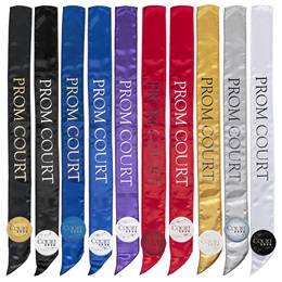 Prom Court Satin Sash and Button Set