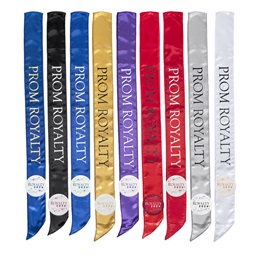 Prom Royalty Satin Sash and Button Set