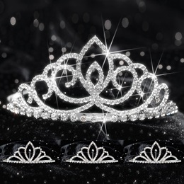 Sharona Queen and Chelsey Court 4-piece Tiara Set