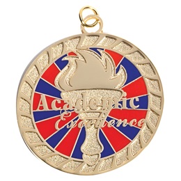 Academic Excellence Colored Medallion