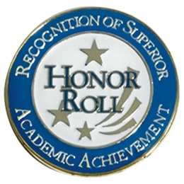 Honor Roll Award Pin – Recognition of Superior Academic Achievement