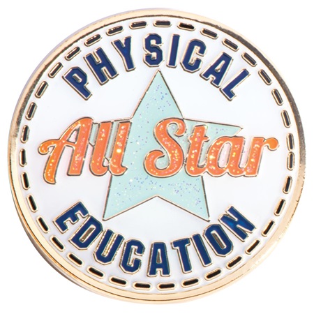 Glitter All Star Physical Education Pin | Anderson's